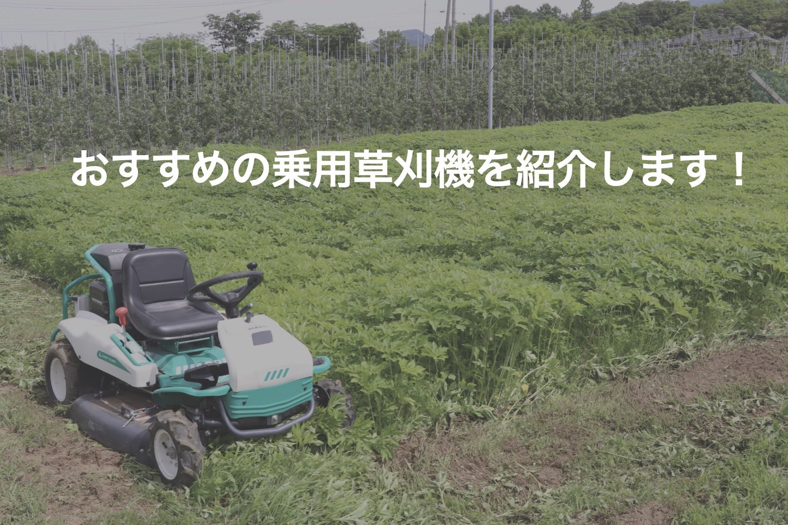 おすすめの乗用草刈機をご紹介します! - ノウキナビブログ|農機情報をお届け中!