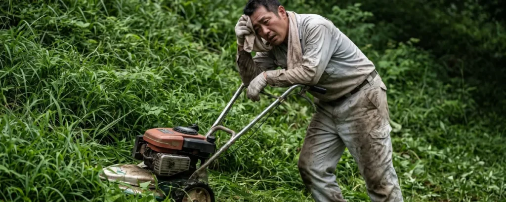 過酷な草刈りの負担を減らしたい