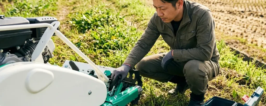 失敗しない！田植え前の草刈りを成功させる作業のポイント。事前のメンテナンスと安全装備の確認