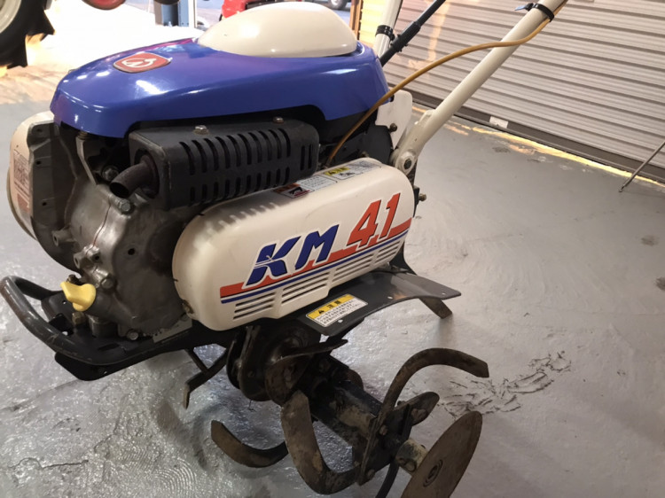 管理機/耕運機 イセキ KM41 移動輪付き 4馬力 バック付き 爪良好