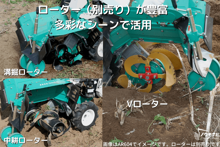 小型管理機 オーレック エースローター AR704の商品画像5