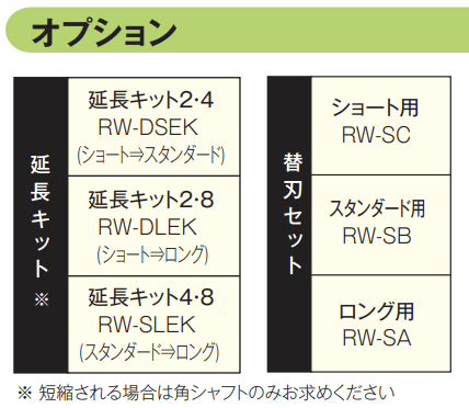 延長キット 2・8 アイデック RW-SLEK（スタンダード→ロング） アイデック RW-DSEK
