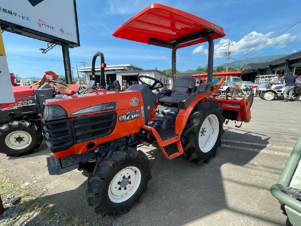 中古トラクター 【地域限定自宅配送】クボタ　トラクター GB200: 長さ×幅×高さ3450ｍｍ×1450ｍｍ×1900ｍｍ アワーメーター:346.6時間