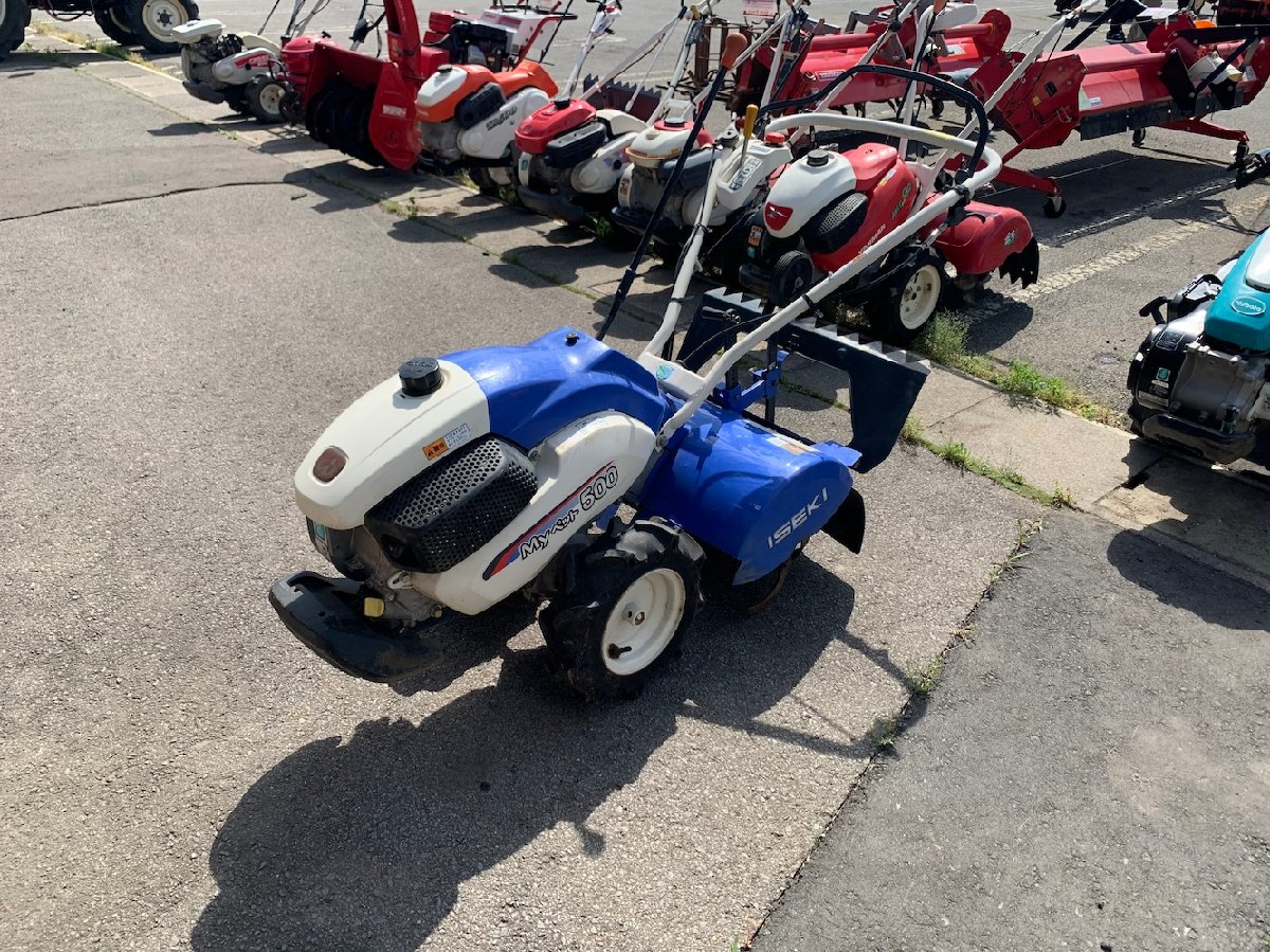  中古ハーベスター イセキ 管理機 KCR500-HX 機体寸法:1420×600×1120(mm) 出力4.3ps 使用燃料/容量:無鉛ガソリン/2.0L